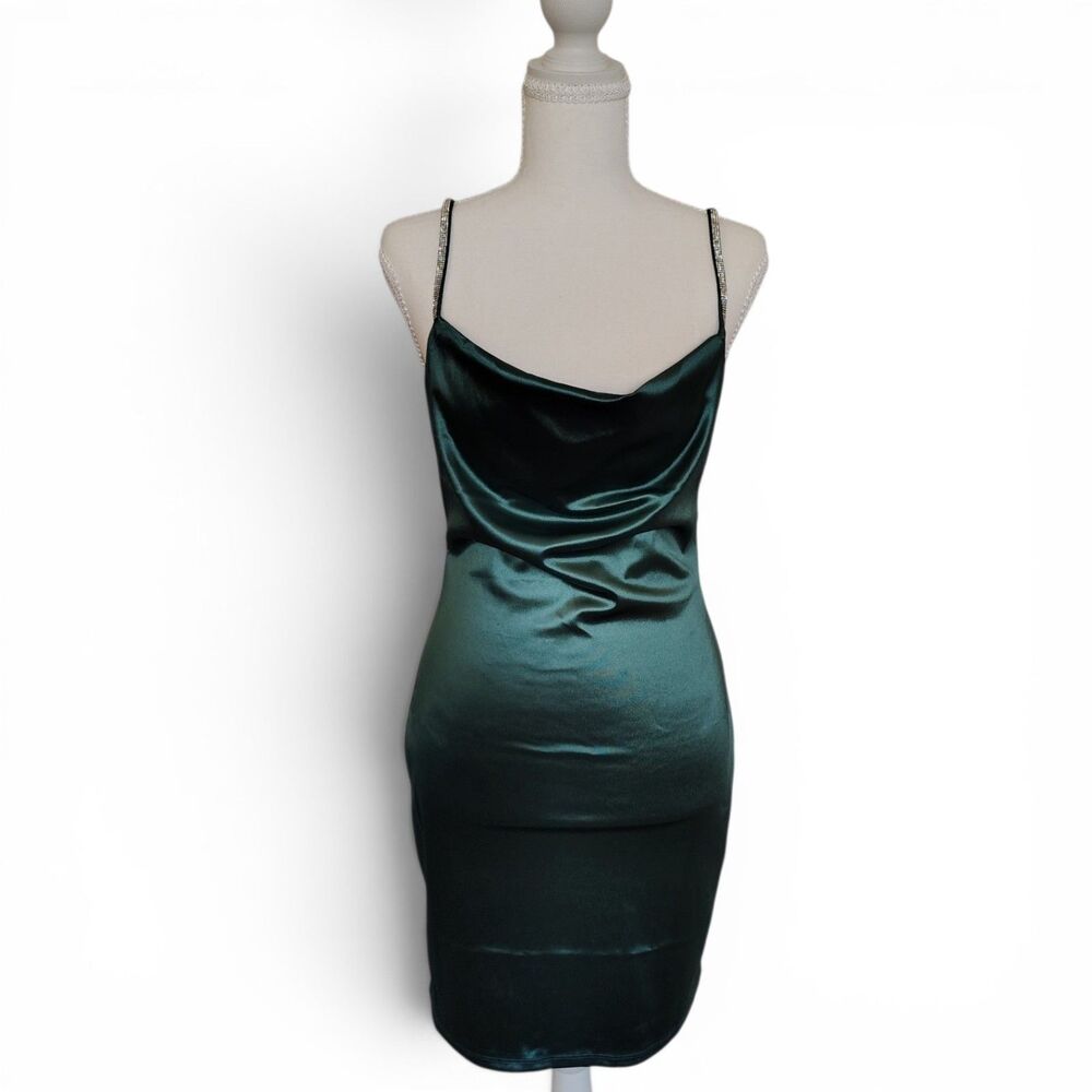 Haley & June Cowl Neck Slip Dress Bodycon Cocktail Dress